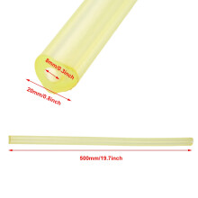 Versatile Yellow 20mm OD 8mm Bore 500mm Long PU Rod for Machines