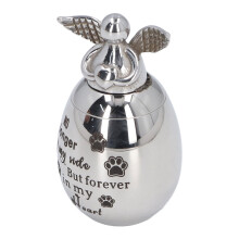 Urna commemorativa per animali domestici 30x40mm Grande impronta di zampa argentata