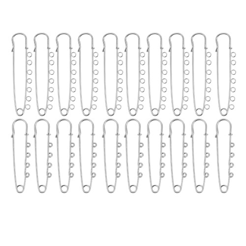 20 pezzi di spilli con anelli 7cm(4h) e 8cm(7h) argento 2