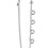 20 pezzi di spilli con anelli 7cm(4h) e 8cm(7h) argento 10