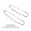 20 pezzi di spilli con anelli 7cm(4h) e 8cm(7h) argento 13