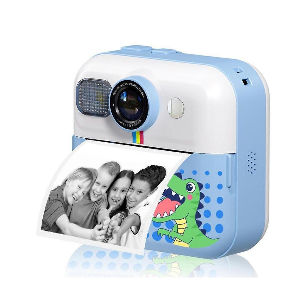 (Blue, Multicolor) CP02 2.4-inch Screen Kids HD Digital Camera Mini Thermal Photo Printer - Pink