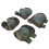 Set de 4 protectores de rodilla y codo, verde, TPE 9