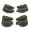 Set de 4 protectores de rodilla y codo, verde, TPE 14
