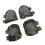 Set de 4 protectores de rodilla y codo, verde, TPE 12
