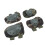 Set de 4 protectores de rodilla y codo, verde, TPE 1