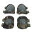 Set de 4 protectores de rodilla y codo, verde, TPE 3