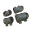 Set de 4 protectores de rodilla y codo, verde, TPE 6