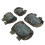 Set de 4 protectores de rodilla y codo, verde, TPE 15