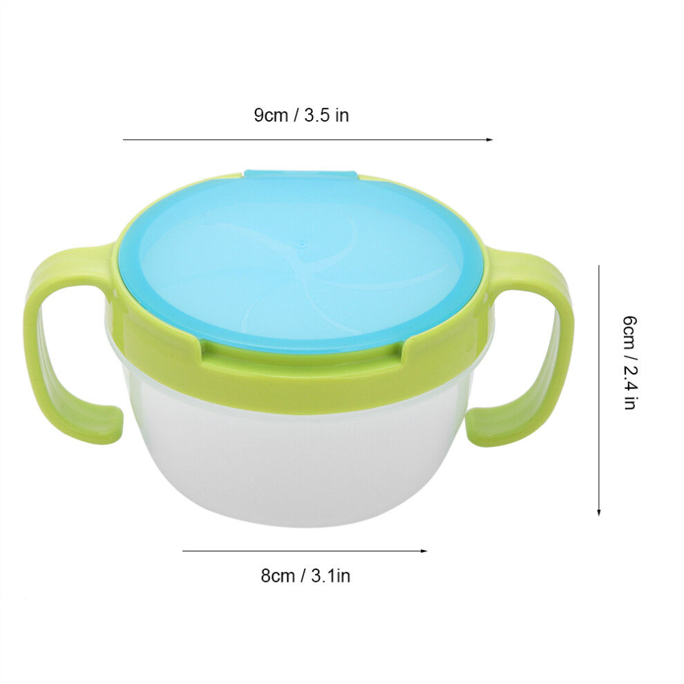 Children's Bpa Free Snack Container With Anti Spill Design Green