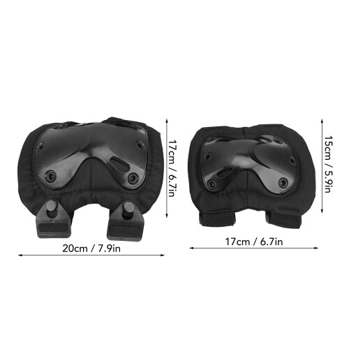 Set de rodilleras y coderas - Negro, 17x15cm; 20x17cm 1