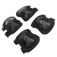 Set de rodilleras y coderas - Negro, 17x15cm; 20x17cm