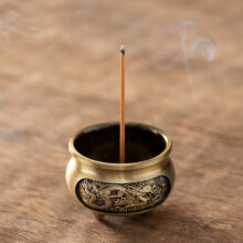 Mini Räuchergefäß mit drei Beinen, geschnitzt aus Kupferlegierung, chinesischer Stil, Aromatherapie-Ofen für den Innenbereich