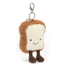 (Toast)Clipon Plush Keychain Stuffed Doll Bag Pendant Ornament Christmas Gift