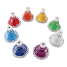 8 Pcs Colorful Metal ABS Desk Hand Bells, Music Percussion Instrument
