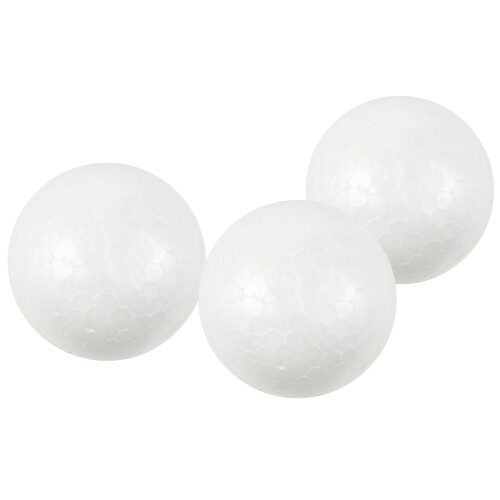 Lot de 10 boules de polystyrène pour décoration, modelage, loisirs créatifs, 6 cm, blanches 2