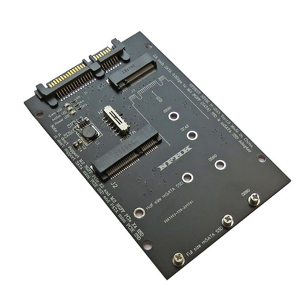 M.2 Ngff Msata Ssd To 2.5 Inch Sata 6.0Gbps 2 In 1 Adapter Converter 4713022150580