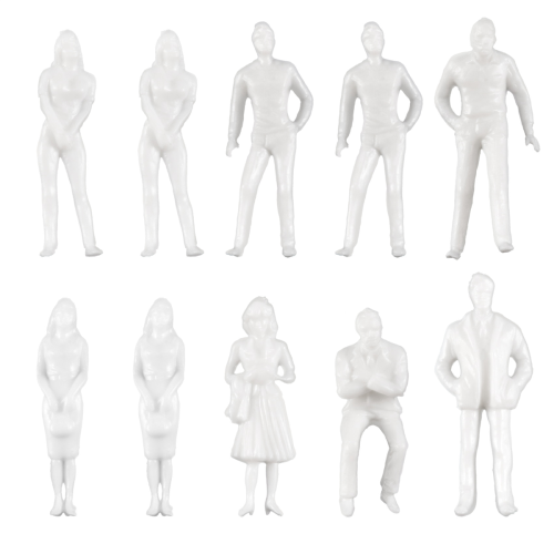 1:50 White Figures Architectural Model Human Scale HO Model ,10 Pcs 2