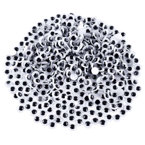 1000 τεμάχια αυτοκόλλητα μάτια Googly Eyes για χειροτεχνίες DIY 6 χιλ.