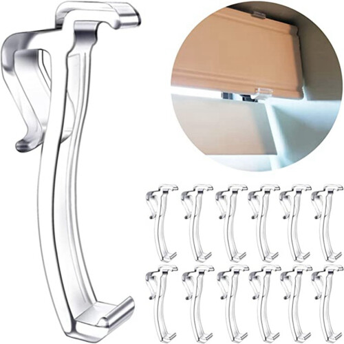 2.5 Inch Valance Clips Window Blind Clips Clear Plastic(12 Pieces) 2