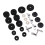 Set di ricambio per cimbali da 23 pezzi, 2,5/4/5 cm, Nero 13
