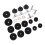 Set di ricambio per cimbali da 23 pezzi, 2,5/4/5 cm, Nero 1