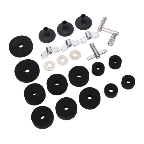 Set di ricambio per cimbali da 23 pezzi, 2,5/4/5 cm, Nero