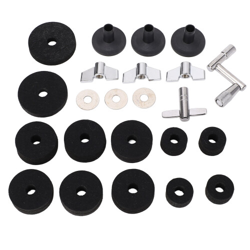 Set di ricambio per cimbali da 23 pezzi, 2,5/4/5 cm, Nero 2