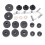 23-Piece Cymbal Replacement Set with Felt Pads, Nuts, Washers — Gray 15