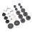 23-Piece Cymbal Replacement Set with Felt Pads, Nuts, Washers — Gray 14