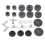23-Piece Cymbal Replacement Set with Felt Pads, Nuts, Washers — Gray 3