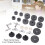 23-Piece Cymbal Replacement Set with Felt Pads, Nuts, Washers — Gray 7