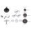 23-Piece Cymbal Replacement Set with Felt Pads, Nuts, Washers — Gray 2