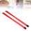 2PCS Retractable Drum Brushes Rubber Handle Plastic Bristles Red 13