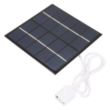 Caricatore solare da 1,2 W a 5 V, batteria da 3,7 V, nero compatto