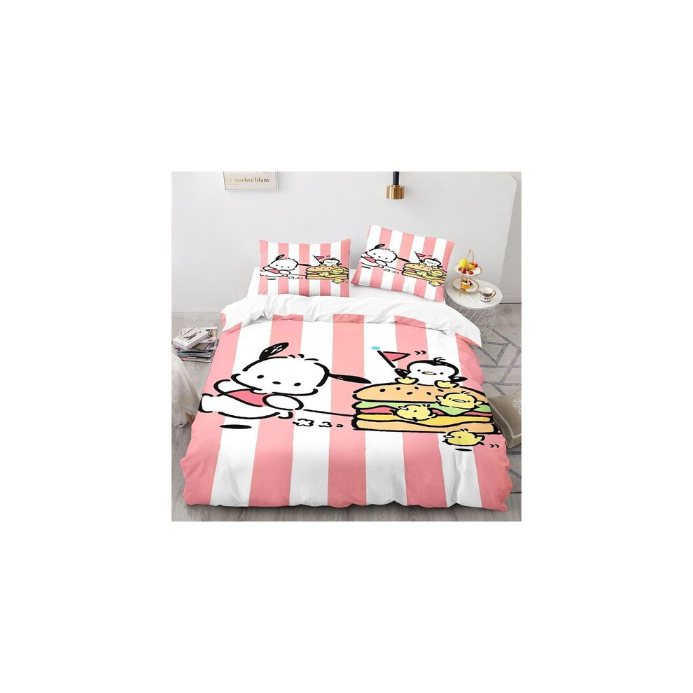 (Double (200cm Ã 200cm), 2) P0chacco 3D Bedding Set Quilt/Duvet Cover Pillowcase Single Double King Size UK-image-OPC-PJCVSRP-NEW