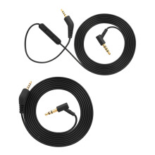 3.5mm to 2.5mm Audio Cable for QC3 Headphones with Mic, 150cm, Black