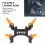 AVATA2 train d'atterrissage - Noir/Orange, ABS pliable 5