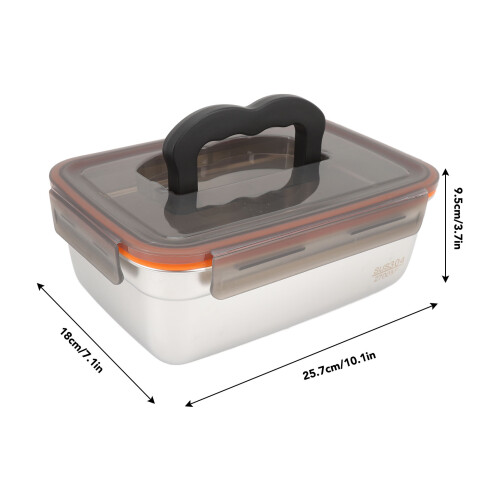 Lunchbox aus Edelstahl 304 2700ML Silber 1