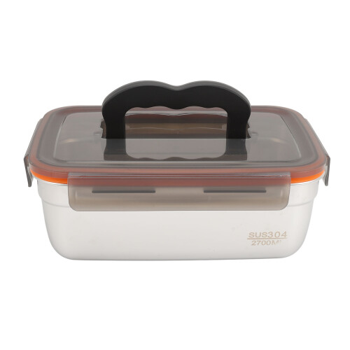Lunchbox aus Edelstahl 304 2700ML Silber 2