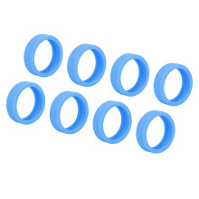 8 pezzi di copri ruote per valigie in silicone blu impermeabili