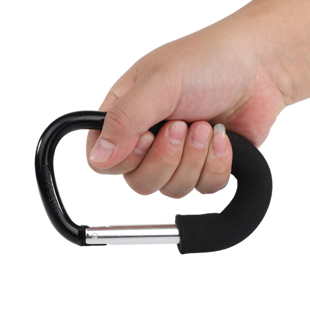 Baby Pushchair Stroller Clip Hook Carabiner 14X8cm For Diaper Bags Black