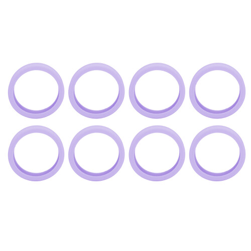 8 pièces de couvercles de roue pour bagages en silicone violet 1
