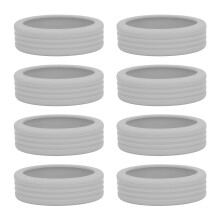 8 piezas de cubiertas para ruedas de equipaje de silicona gris, impermeables