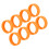 8er-Pack Silikon-Kofferrollenabdeckungen orange 15