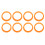 8er-Pack Silikon-Kofferrollenabdeckungen orange 2