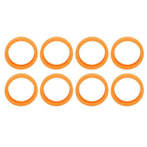 8er-Pack Silikon-Kofferrollenabdeckungen orange 1