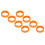 8er-Pack Silikon-Kofferrollenabdeckungen orange 16