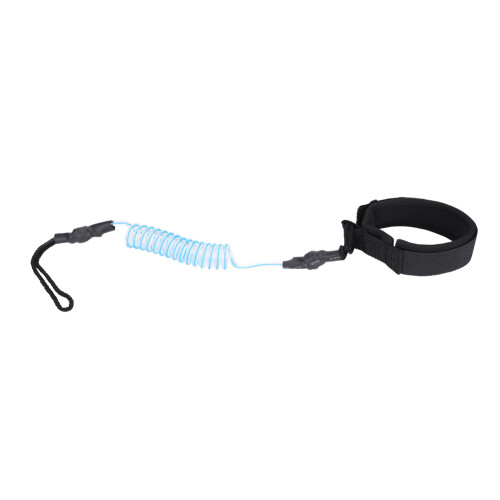 Blue Coiled Spring Leash for Paddle Boards Surfboard Leg Foot Rope 1