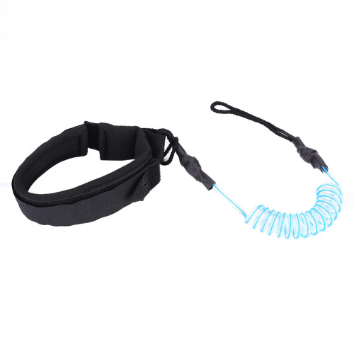 Blue Coiled Spring Leash for Paddle Boards Surfboard Leg Foot Rope 2